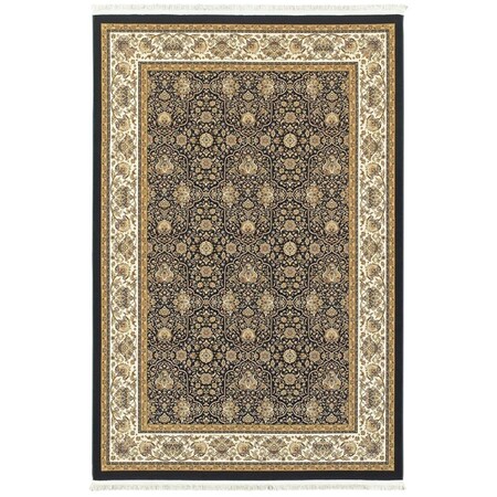 Oriental Weavers 5 ft. 3 in. x 7 ft. 6 in. Masterpiece Traditional Area Rug, Navy M1331B160230ST